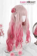 Long Wavy Fawn to Melon Ombre Lolita Wig