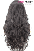 Long Wavy Natural Black Lace Front Wig