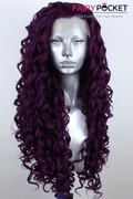 Long Wavy Purple Lace Front Wig