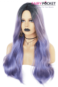 Long Wavy Purple Synthetic Wig