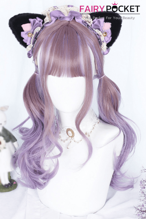 Long Wavy Purple Lolita Wig - C