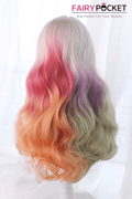 Long Wavy Rainbow Lolita Wig