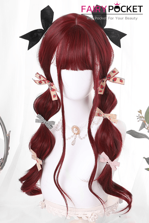 Long Wavy Tuscan Red Lolita Wig
