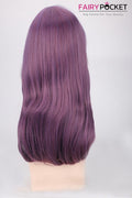 Long Wavy Ash Brown and Purple Mixed Basic Cap Wig