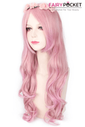 Long Wavy Pink and Blonde Mixed Basic Cap Wig