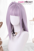 Medium Straight Purple Lolita Wig