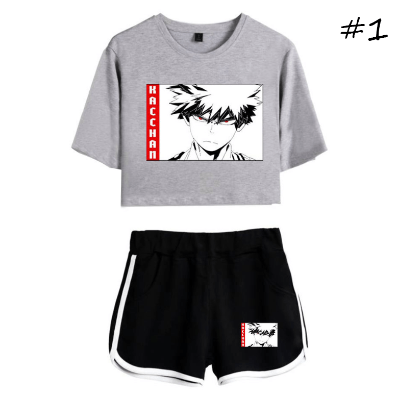 My Hero Academia T-Shirt and Shorts Suits (3 Colors) - C