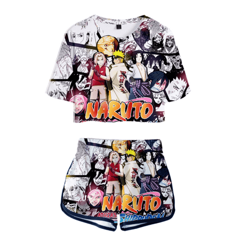 Naruto Anime T-Shirt and Shorts Suits - D