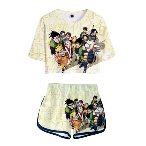 Naruto Anime T-Shirt and Shorts Suits