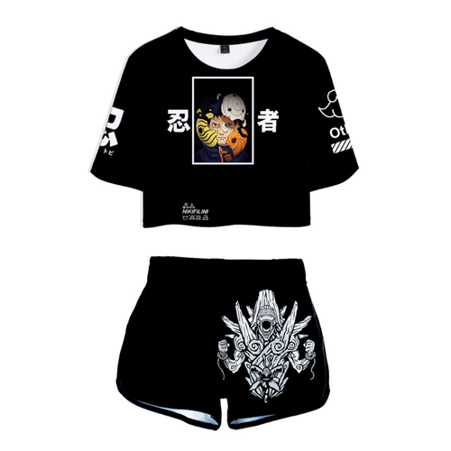 Naruto T-Shirt and Shorts Suits - E