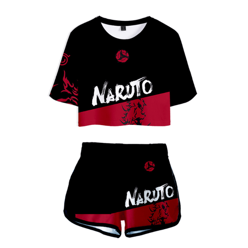 Naruto T-Shirt and Shorts Suits - M