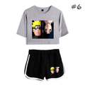 Naruto T-Shirt and Shorts Suits (8 Colors) - D
