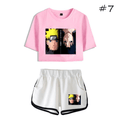 Naruto T-Shirt and Shorts Suits (8 Colors) - D