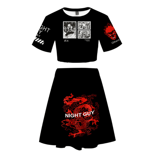 Naruto T-Shirt and Skirt Suits - C