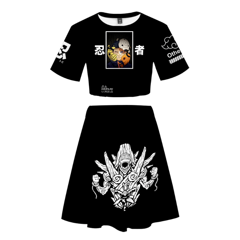 Naruto T-Shirt and Skirt Suits - E
