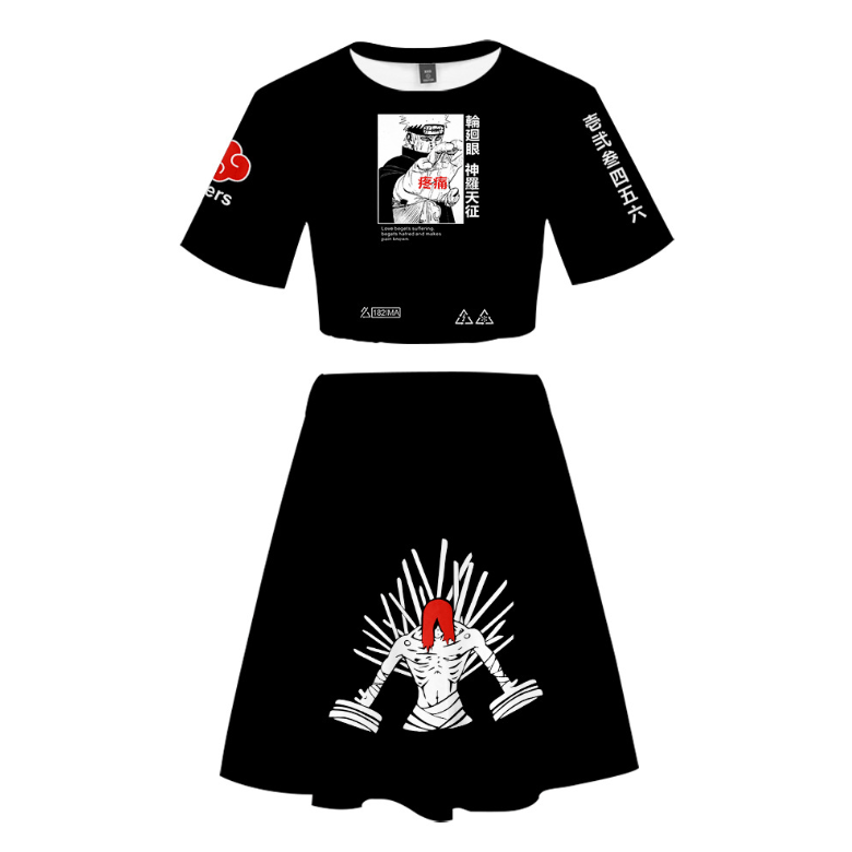 Naruto T-Shirt and Skirt Suits - H