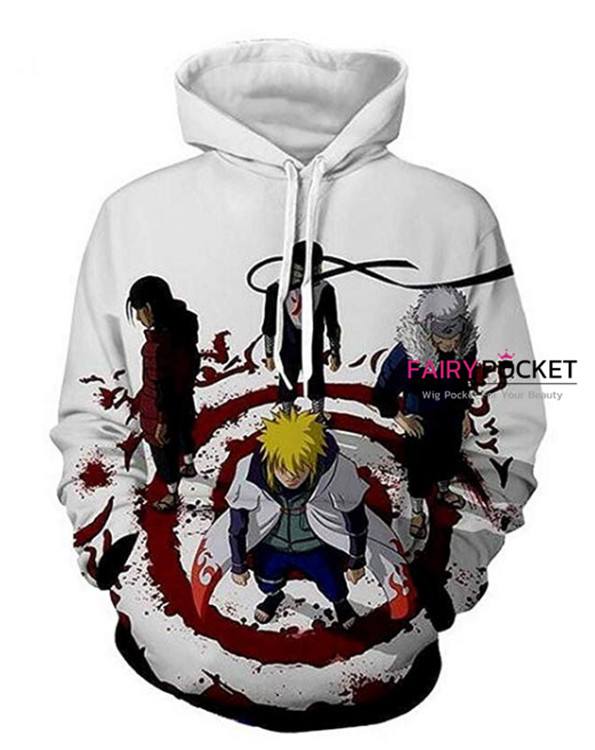 Naruto White Hoodie - D