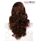 Nature Black To Medium Brown Wavy Synthetic Lace Front Wig