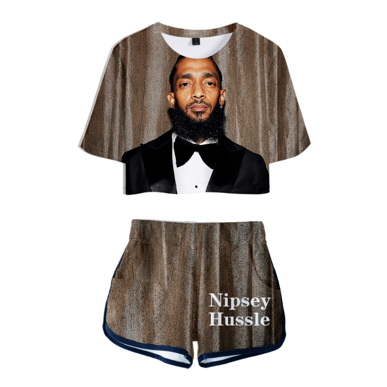 Nipsey Hussle T-Shirt and Shorts Suits - H
