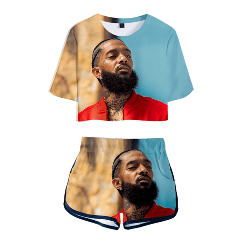 Nipsey Hussle T-Shirt and Shorts Suits - L