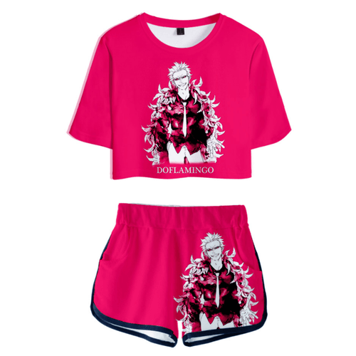 One Piece Anime T-Shirt and Shorts Suits - E
