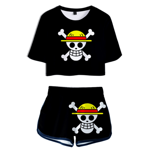 One Piece Anime T-Shirt and Shorts Suits - G