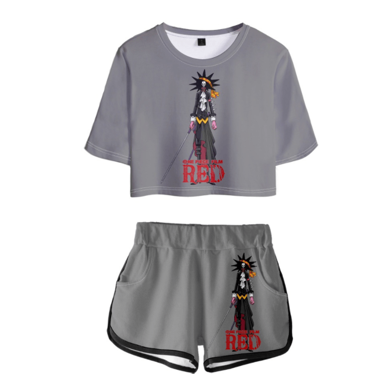 One Piece Film Red Anime T-Shirt and Shorts Suit - O