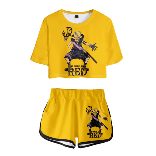 One Piece Film Red Anime T-Shirt and Shorts Suit