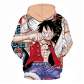 One Piece Monkey D Luffy Anime Hoodie - W