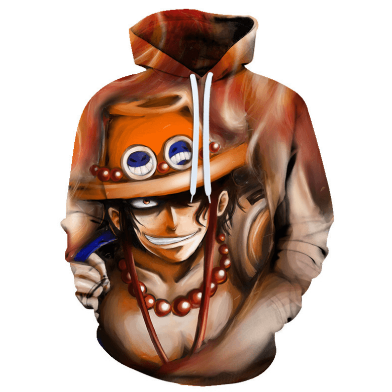 One Piece Portgas D Ace Anime Hoodie - B