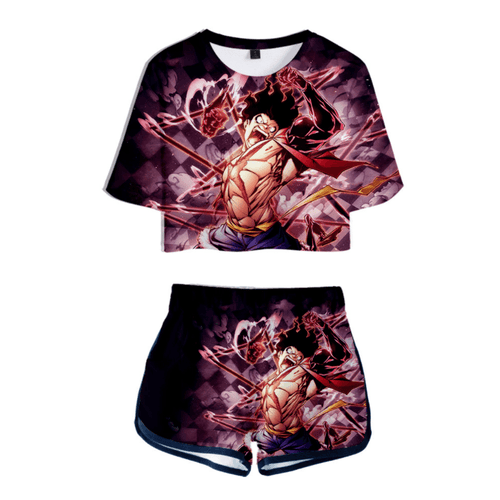 One Piece T-Shirt and Shorts Suits - AO