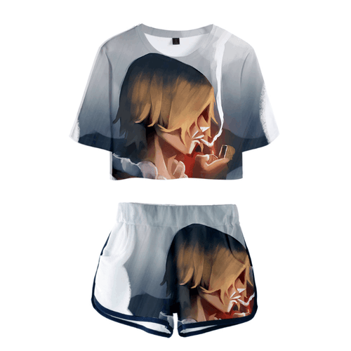 One Piece T-Shirt and Shorts Suits - O