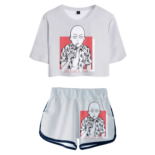 One Punch Man T-Shirt and Shorts Suits - B