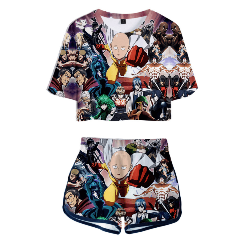 One Punch Man T-Shirt and Shorts Suits - I