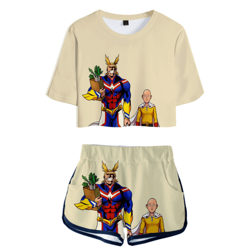 One Punch Man T-Shirt and Shorts Suits - J
