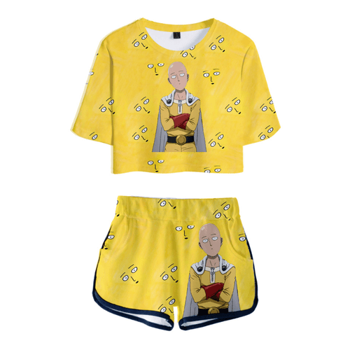 One Punch Man T-Shirt and Shorts Suits - N