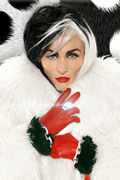 One Hundred and One Dalmatians Cruella Deville Cosplay Wig