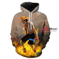One Piece Portgas D. Ace Sable Brown Hoodie
