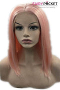 Pink Short Bob Lace Front Wig