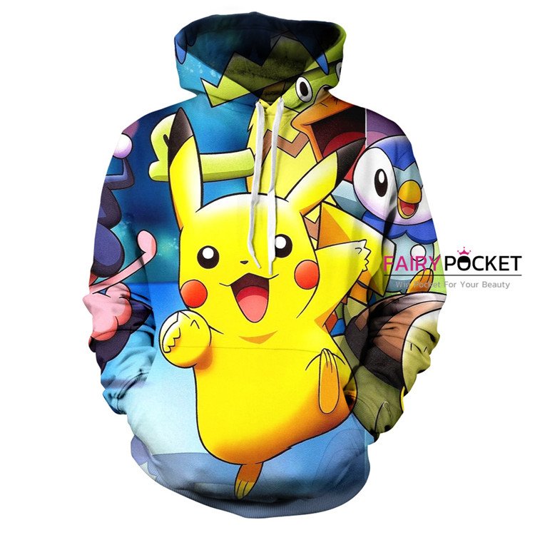 Pokemon Pikachu Blue Hoodie - B