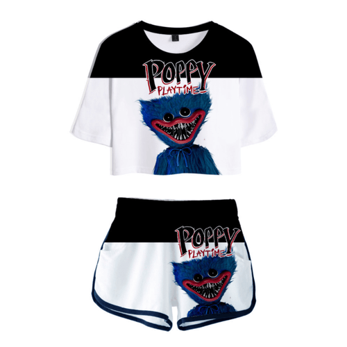 Poppy Playtime Anime T-Shirt and Shorts Suit - B