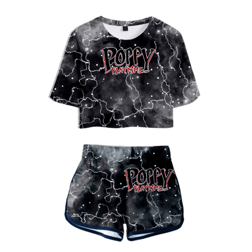 Poppy Playtime Anime T-Shirt and Shorts Suit - D