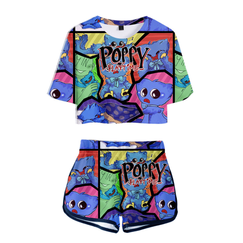 Poppy Playtime Anime T-Shirt and Shorts Suit - E
