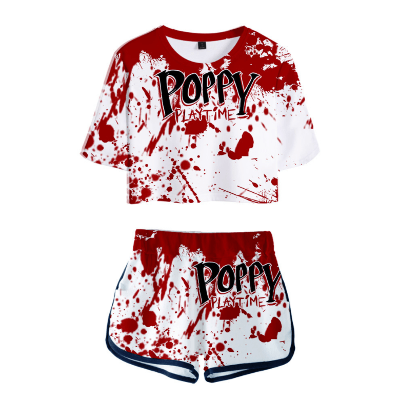 Poppy Playtime Anime T-Shirt and Shorts Suit - H