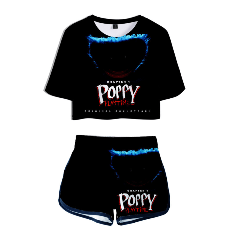 Poppy Playtime Anime T-Shirt and Shorts Suit - J