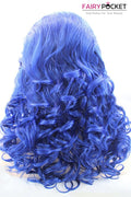 Primary Blue  Long Wavy Lace Front Wig