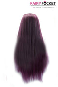 Purple Long Straight Lace Front Wig
