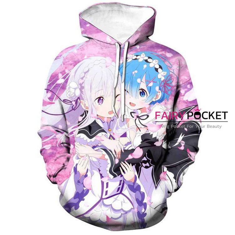 Re:ZERO -Starting Life in Another World Emilia & Rem Hoodie