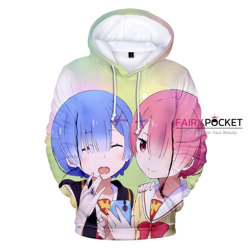 Re:ZERO -Starting Life in Another World Rem & Ram Hoodie - C