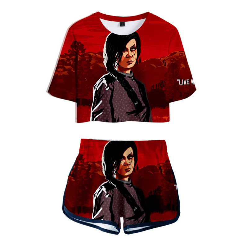 Red Dead Redemption T-Shirt and Shorts Suits - B